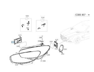 NEU OE LED STEUERGERÄT MODUL MERCEDES-BENZ SLK SLC R172 SL R231 A-KLASSE W176 GLA A1769004004 - image 2